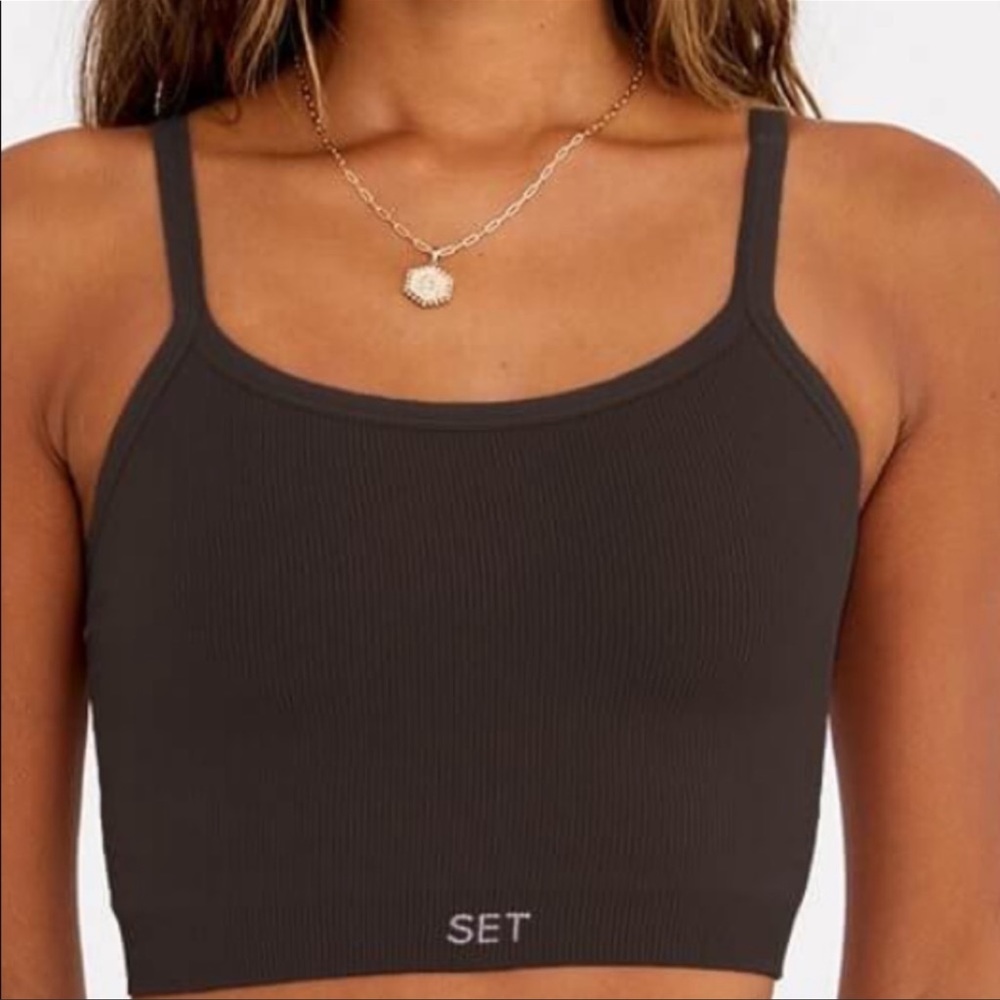 SETActive BODY CROP - ESPRESSO